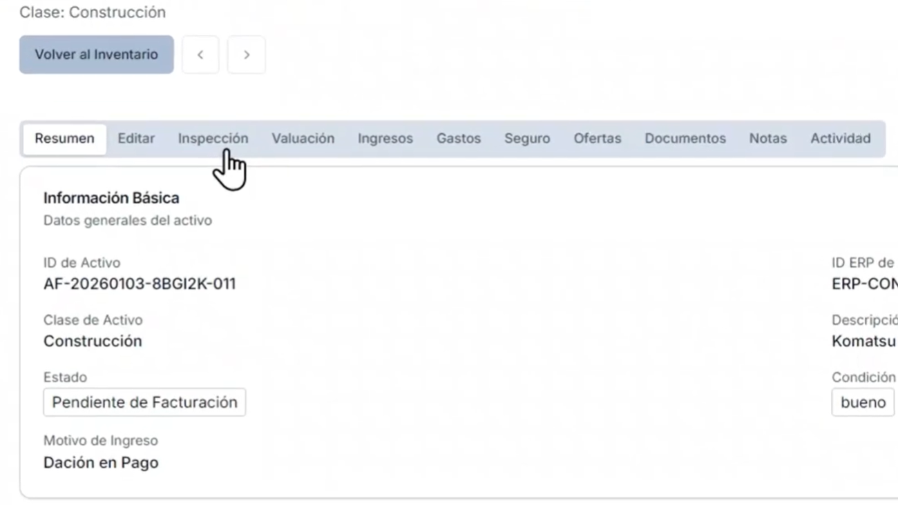Expediente digital y protocolos técnicos de activos - VIEWSSET
